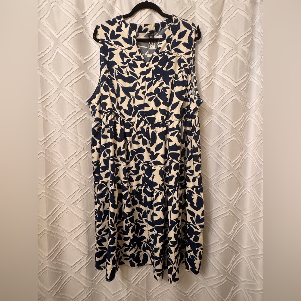 SHEIN Navy & Cream Dress 5X